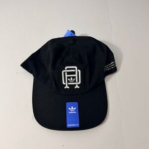 Adidas Originals Adjustable Black Dad Hat 🖤🔥 Trefoil Strapback Cap